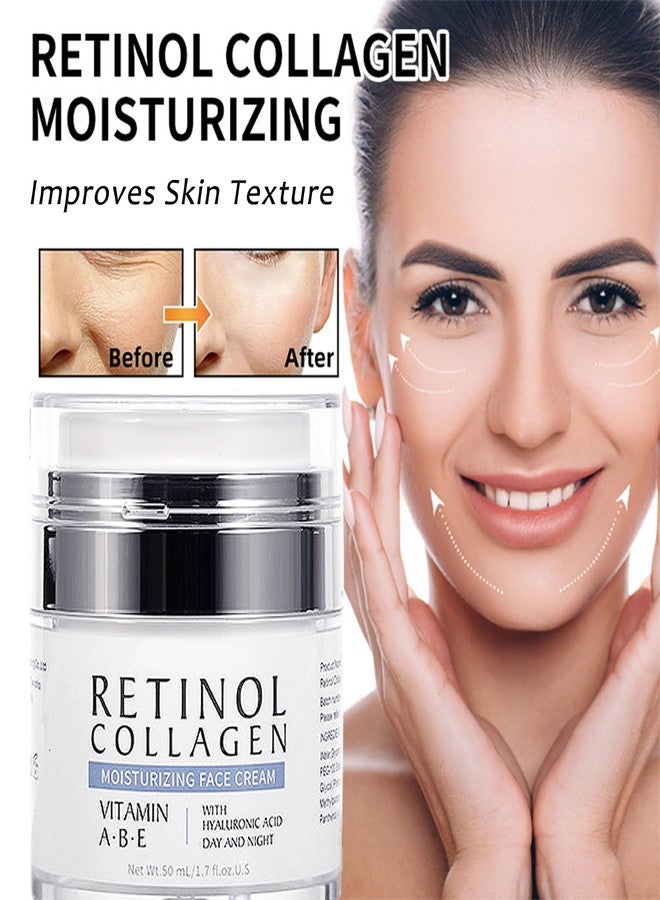 Grospe Retinol Moisturizer With Collagen & Hyaluronic Acid, Collagen Face Cream for Tightening and Firming, Anti Wrinkle Face Cream for Women and Men for Fine Lines and Dryness - All Skin Types 1.7 Fl Oz - Image 5
